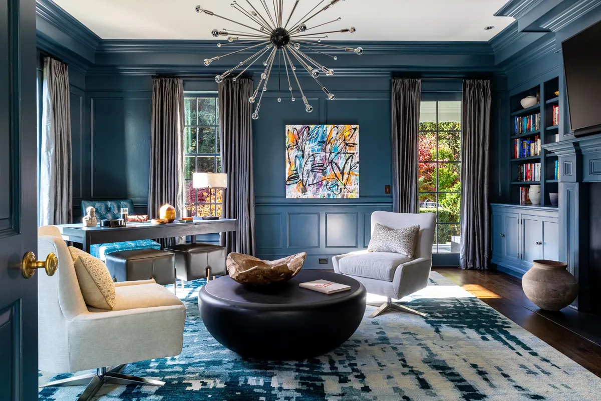Interior of the Beth Krupa Interiors design studio in Greenwich, Connecticut